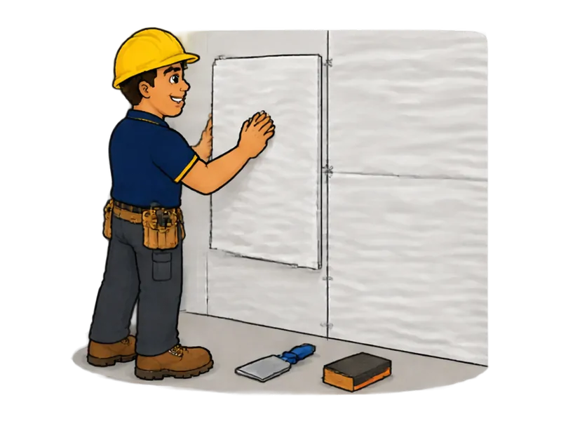 Desenho do técnico do Doutor na Obra fazendo revestimento 3d e painéis decorativos
