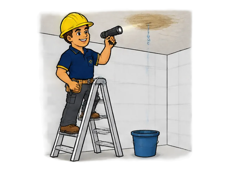 Desenho do técnico do Doutor na Obra fazendo tratamento de infiltração em banheiro (vizinho de baixo)