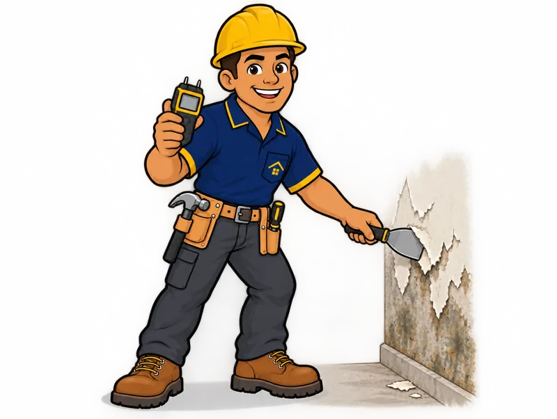 Desenho do técnico do Doutor na Obra fazendo tratamento de infiltração
