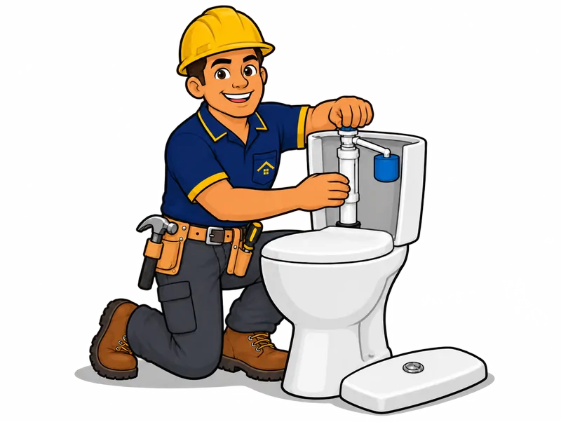 Desenho do técnico do Doutor na Obra fazendo troca de descarga de vaso