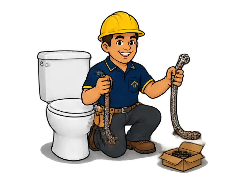 Desenho do técnico do Doutor na Obra fazendo troca de flexíveis e vedações
